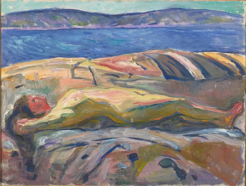 Nudo sdraiato sulle rocce - Edvard Munch