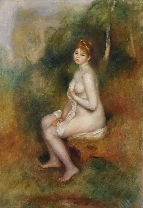 Nu dans un paysage - Pierre-Auguste Renoir image 1 reproduction de peinture à l’huile
