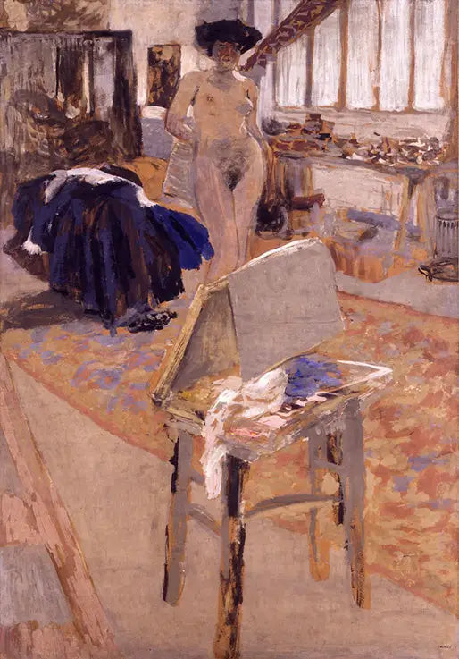 Nu in piedi nell'atelier - Édouard Vuillard