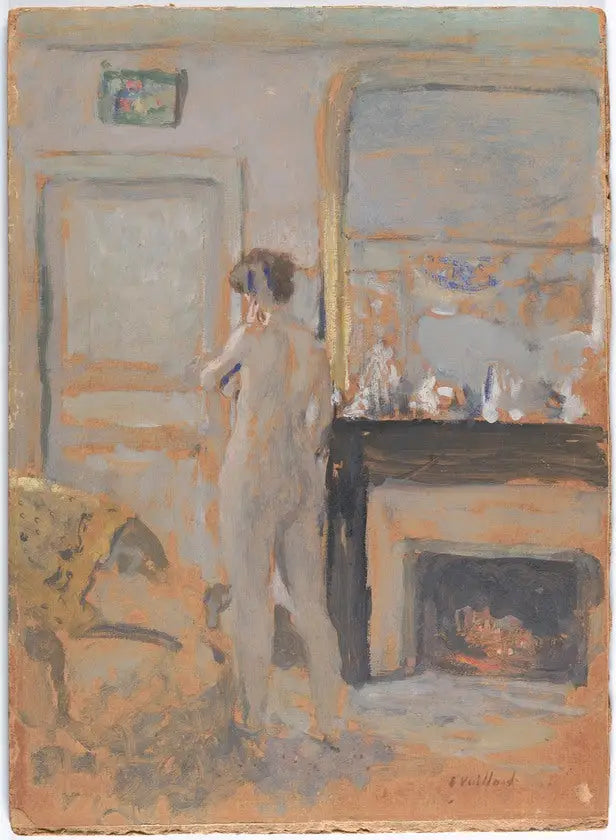 Nu in piedi vicino al camino - Édouard Vuillard