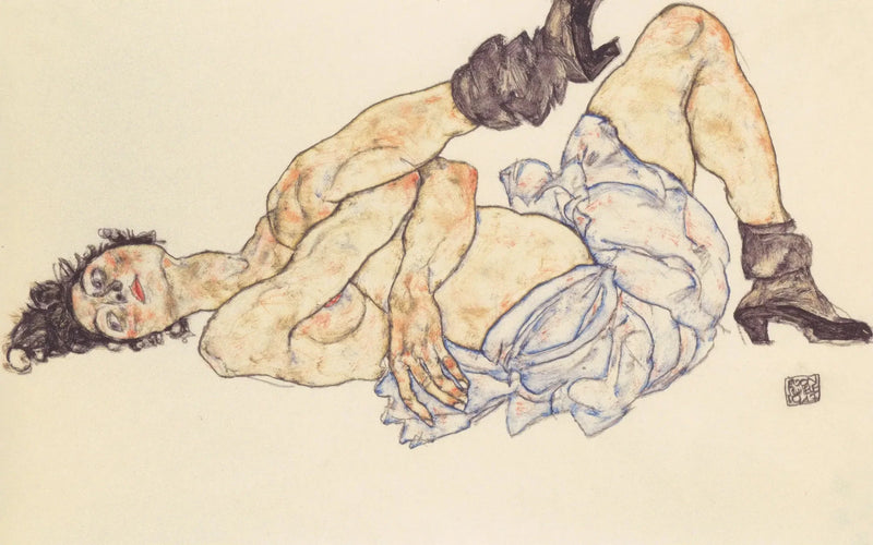 Nudo femminile allungato - Egon Schiele