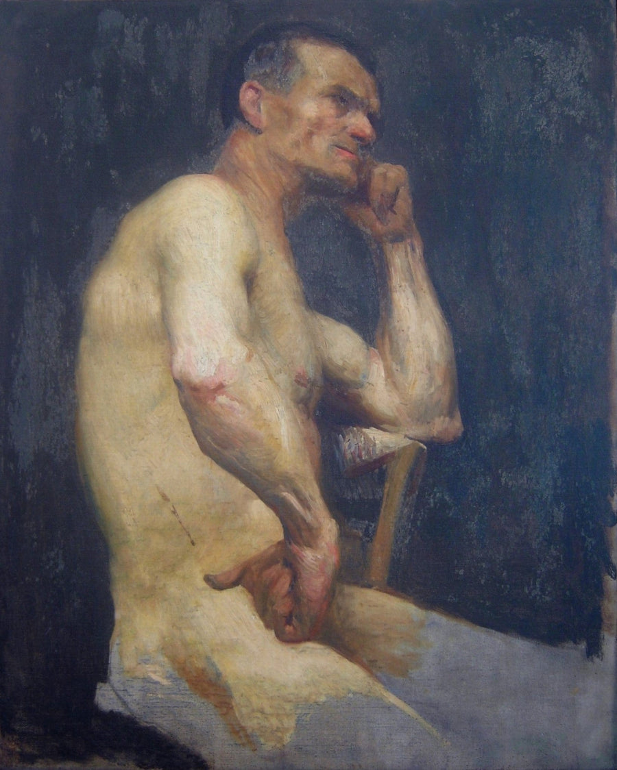 Sentato maschile nudo - Eliseu Visconti