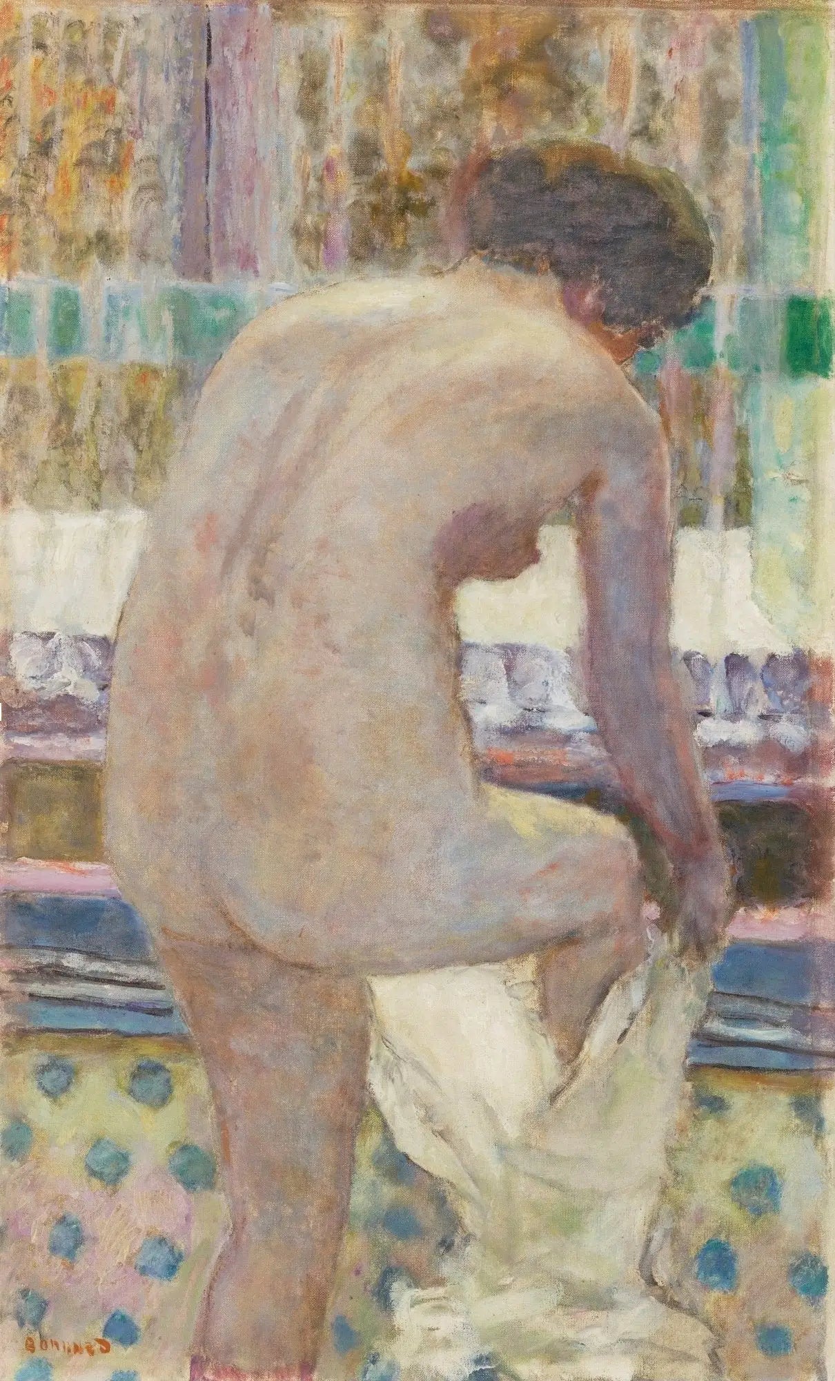 Nu s'habillant - Pierre Bonnard image 1 tableau peint à l’huile sur toile
