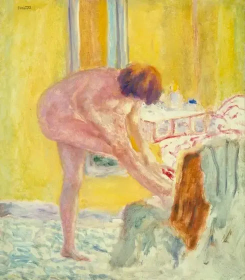 Nu su sfondo giallo - Pierre Bonnard