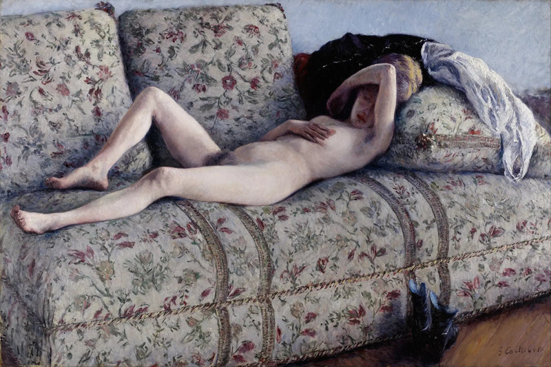 Nudo su un divano - Gustave Caillebotte