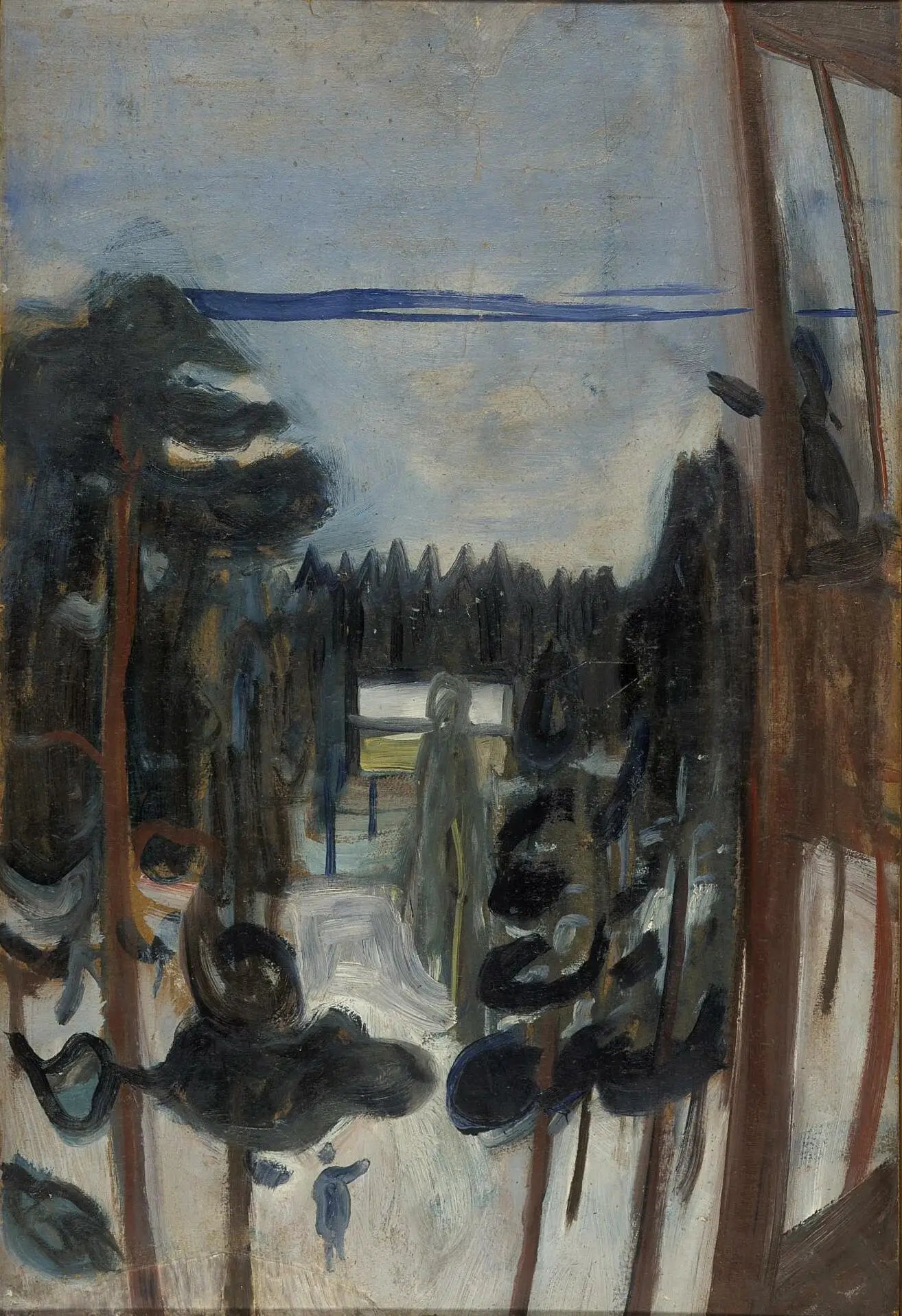 Reproduction du tableau « Nuit d'hiver - Edvard Munch » par Alpha Reproduction en peinture à l’huile