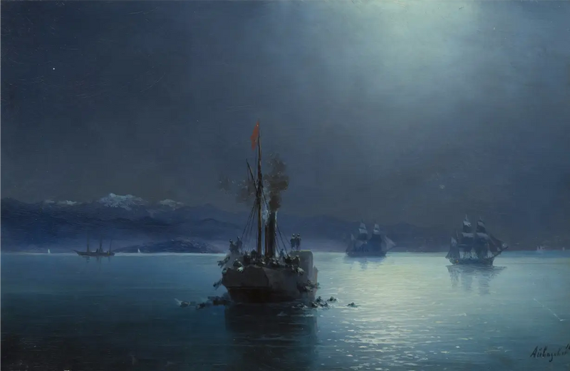 Notte tranquilla: degli Armeni gettati in mare da navi turche - Ivan Aïvazovski