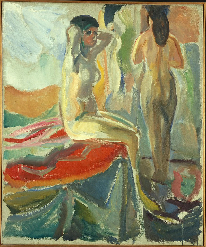 Nudi femminili, seduti e in piedi - Edvard Munch