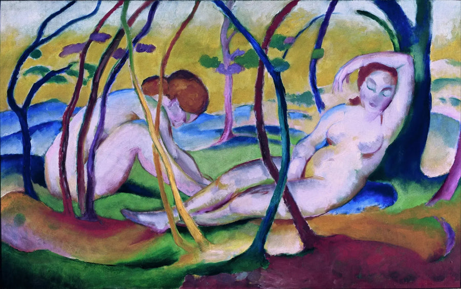 Nudi sotto gli alberi - Franz Marc