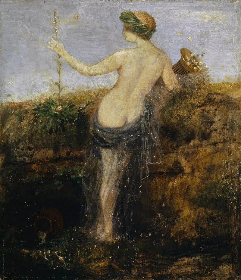 Nymphe alla corna dell'abbondanza - Arnold Böcklin