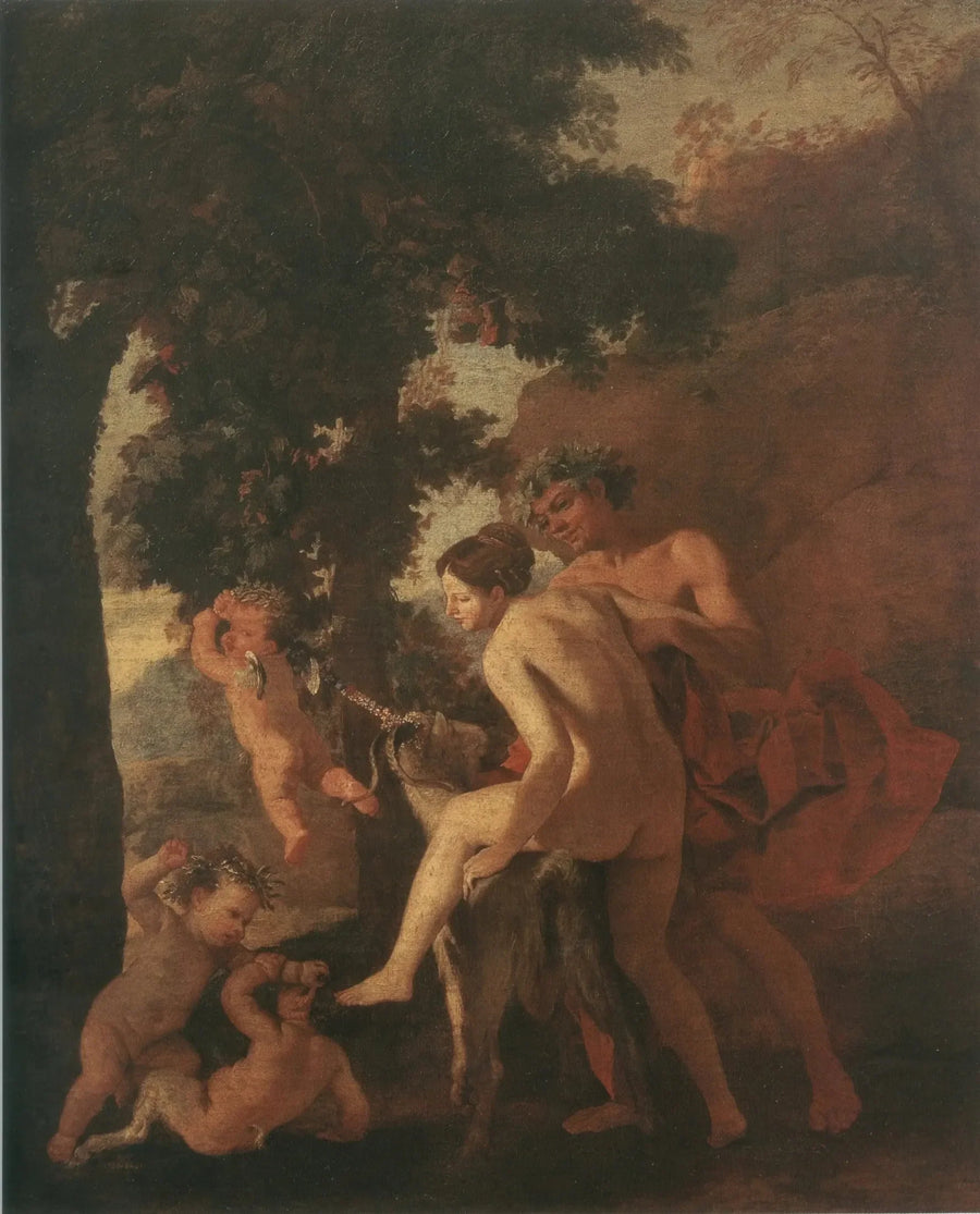 Nymphe chevauchant un capro - Nicolas Poussin