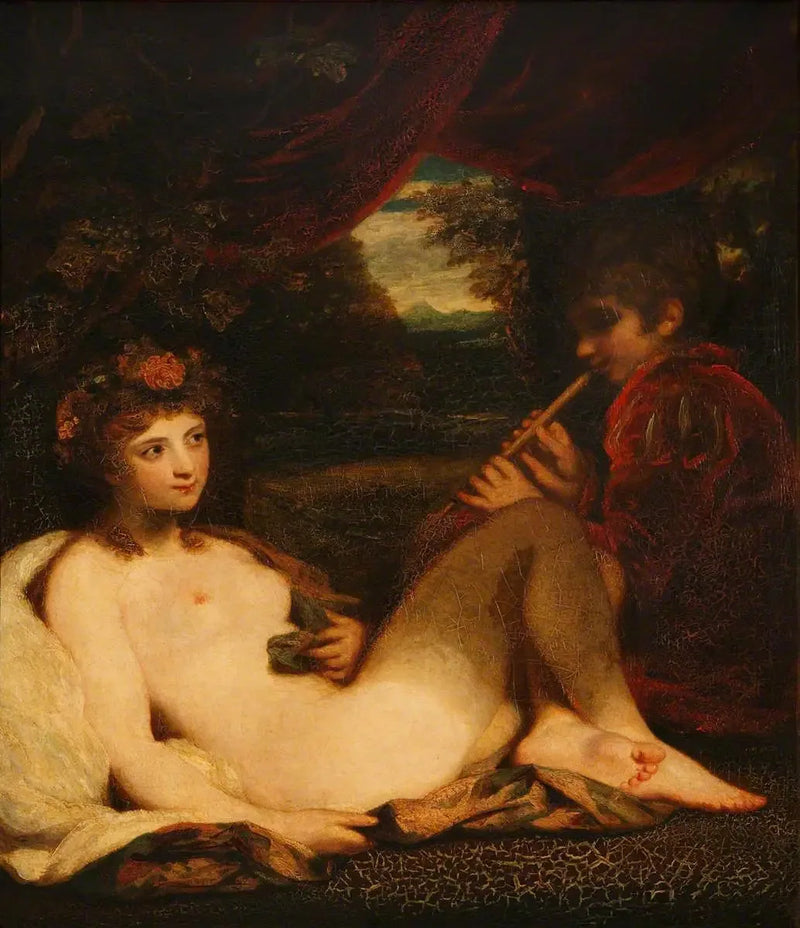 Ninfa e ragazzo suonatore di flauto - Joshua Reynolds