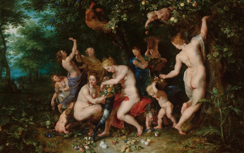 Ninfe che riempiono la corna dell'abbondanza - Peter Paul Rubens