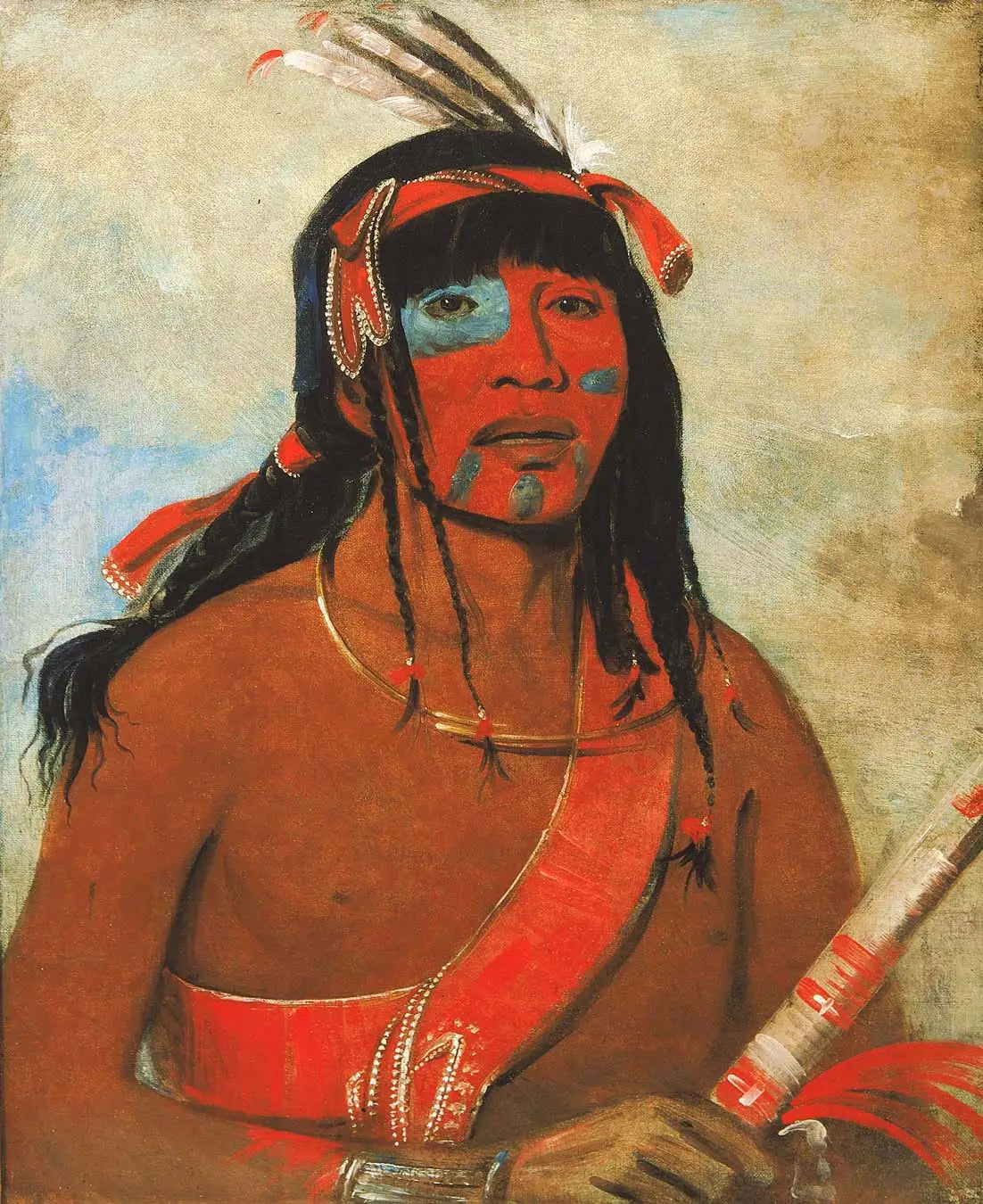O-tá-wah l’Ottaway un guerrier - George Catlin - Alpha Reproduction