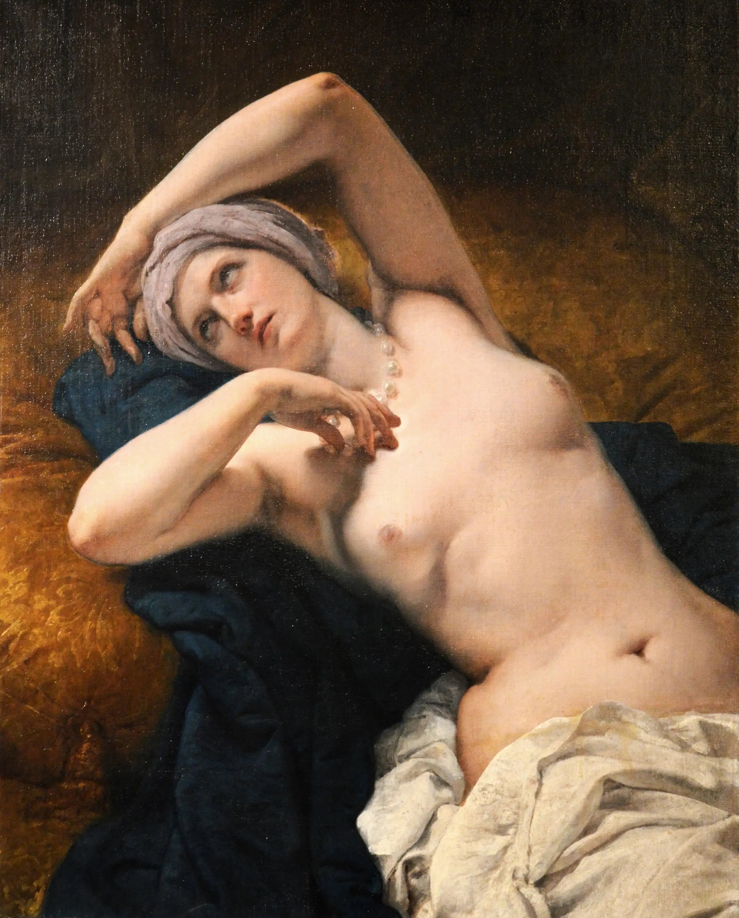 Odalisque dans son sommeil - Francesco Hayez image 1 reproduction de peinture à l’huile