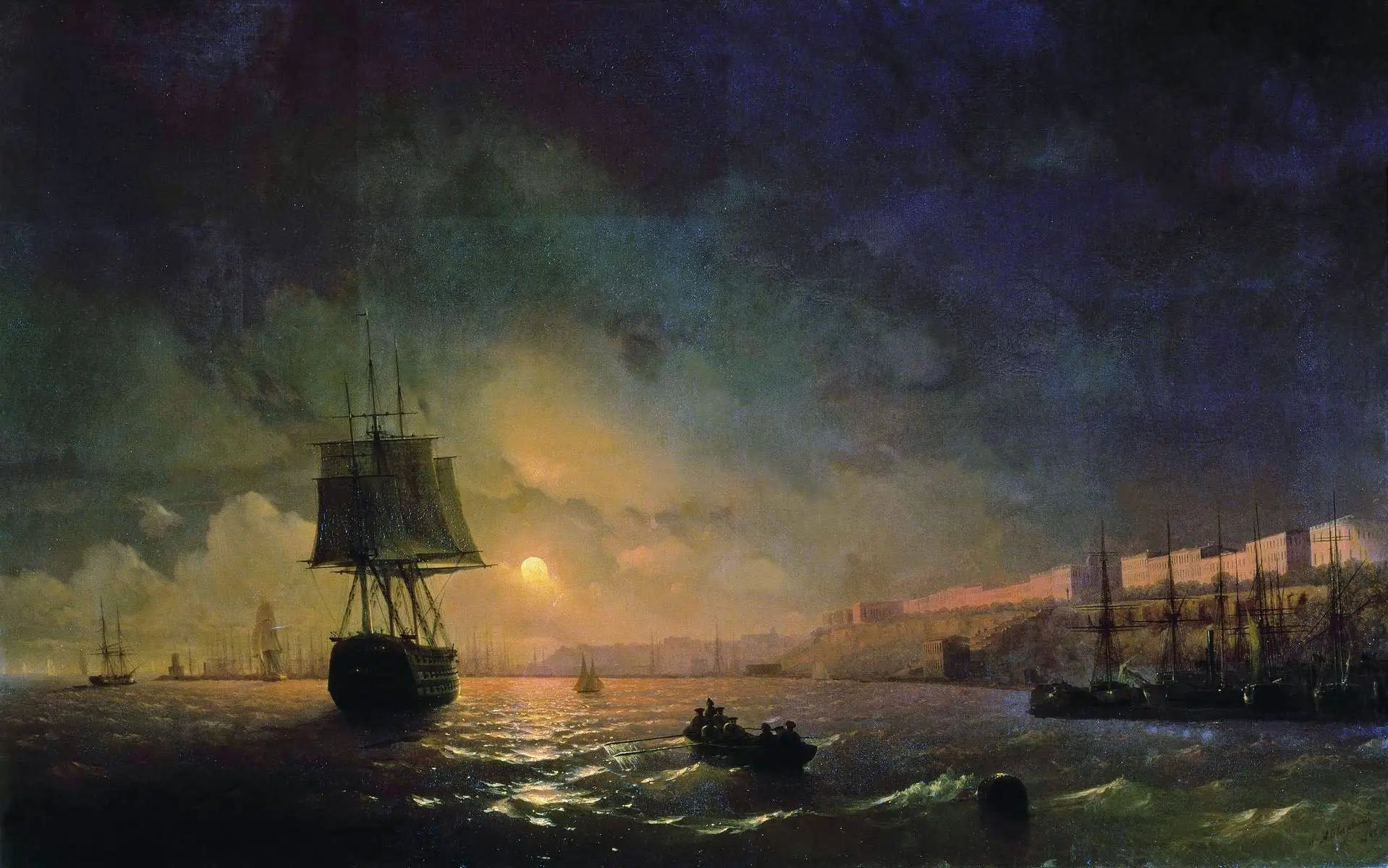 Odessa au clair de lune - Ivan Aïvazovski - Alpha Reproduction