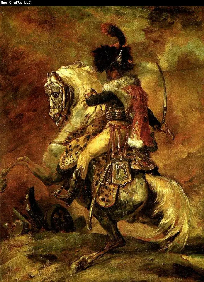 Ufficiale dei cacciatori a cavallo della guardia imperiale in carica - Théodore Géricault