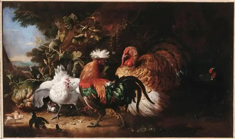 Uccelli da cortile - Melchior de Hondecoeter