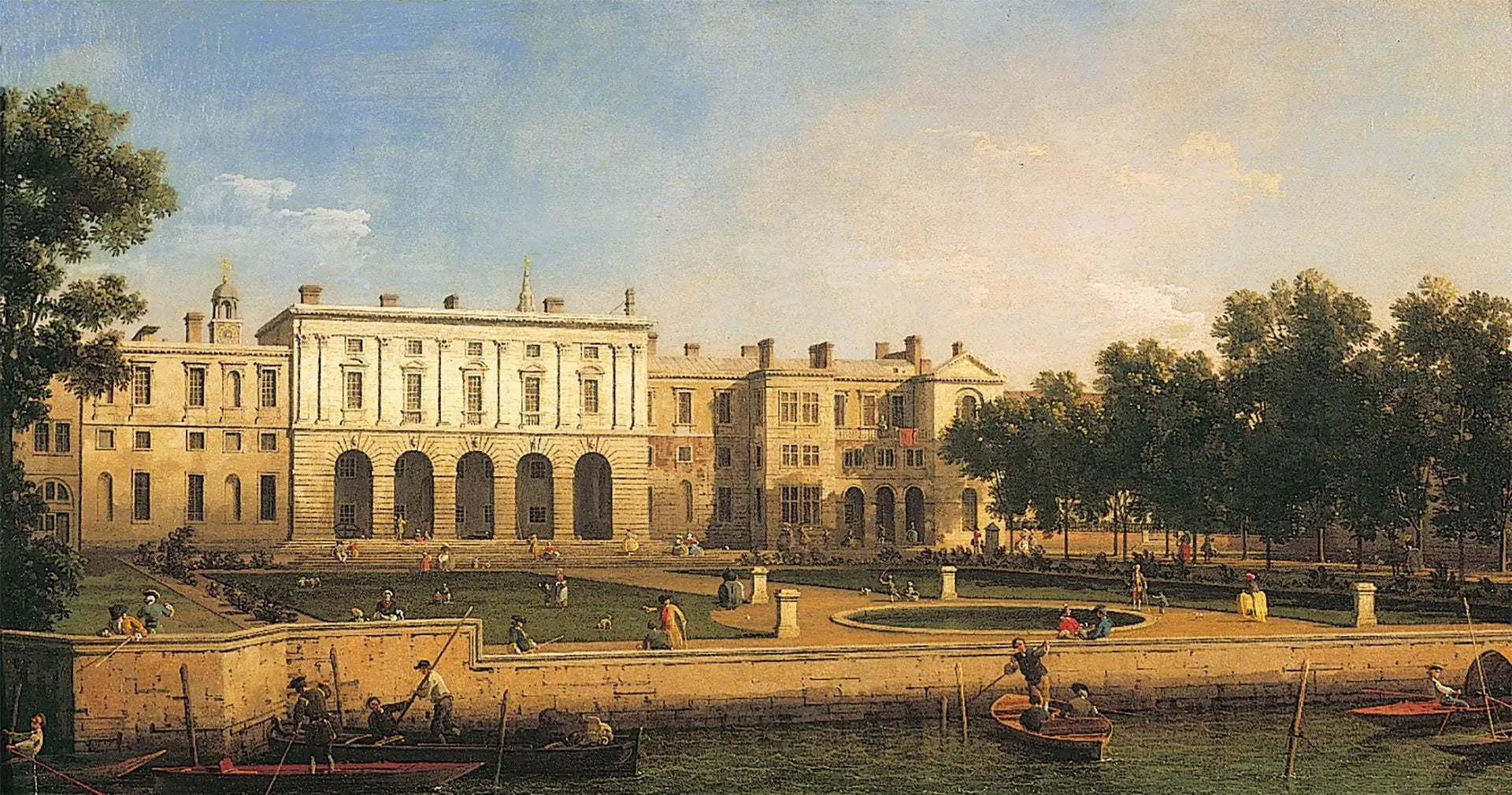 Old Somerset House depuis la Tamise - Canaletto image 1 reproduction artisanale de tableau