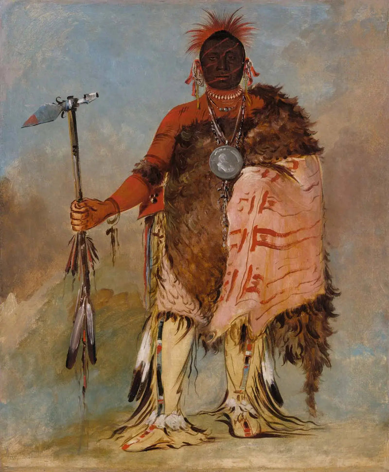 Om-pah-tón-ga, Big Elk, un guerriero famoso - George Catlin