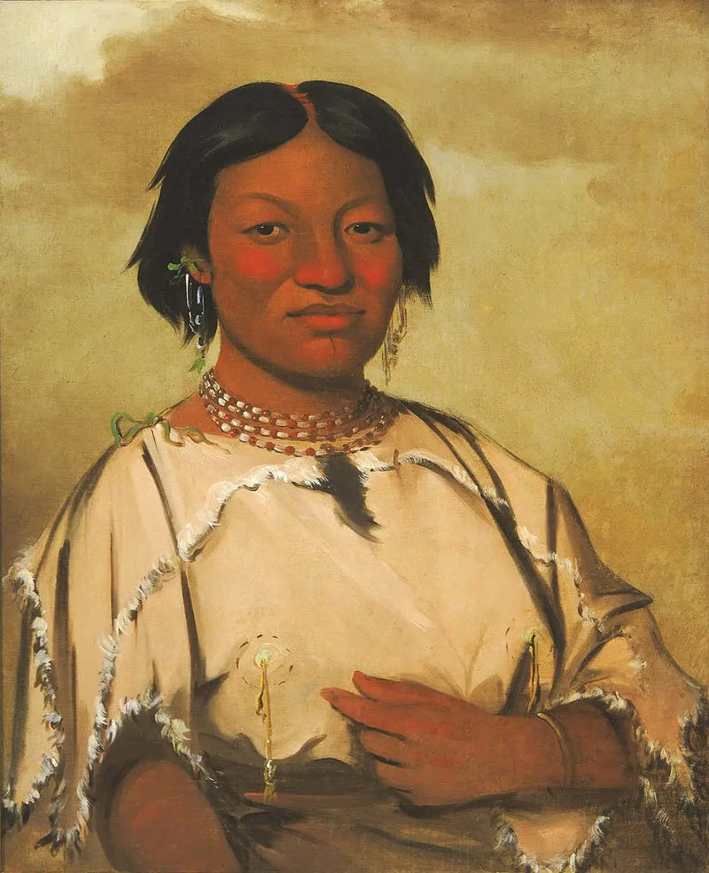 Oó-je-en-á-he-a, La donna che vive nella tana di un orso - George Catlin
