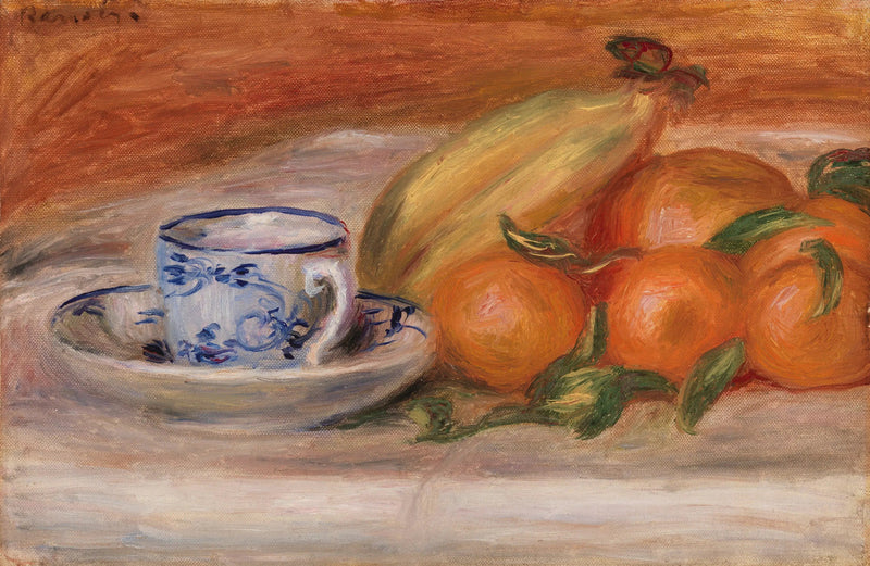 Arance, banane e tazza di tè (Arance, banane e tazza di tè) - Pierre-Auguste Renoir