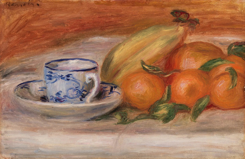 Arance, banane e tazza di tè (Arance, banane e tazza di tè) - Pierre-Auguste Renoir