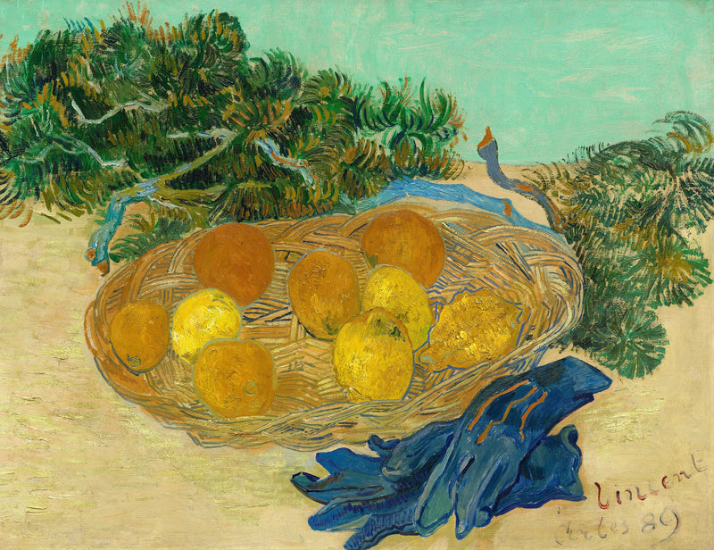 Natura morta di arance e limoni con guanti blu - Vincent van Gogh