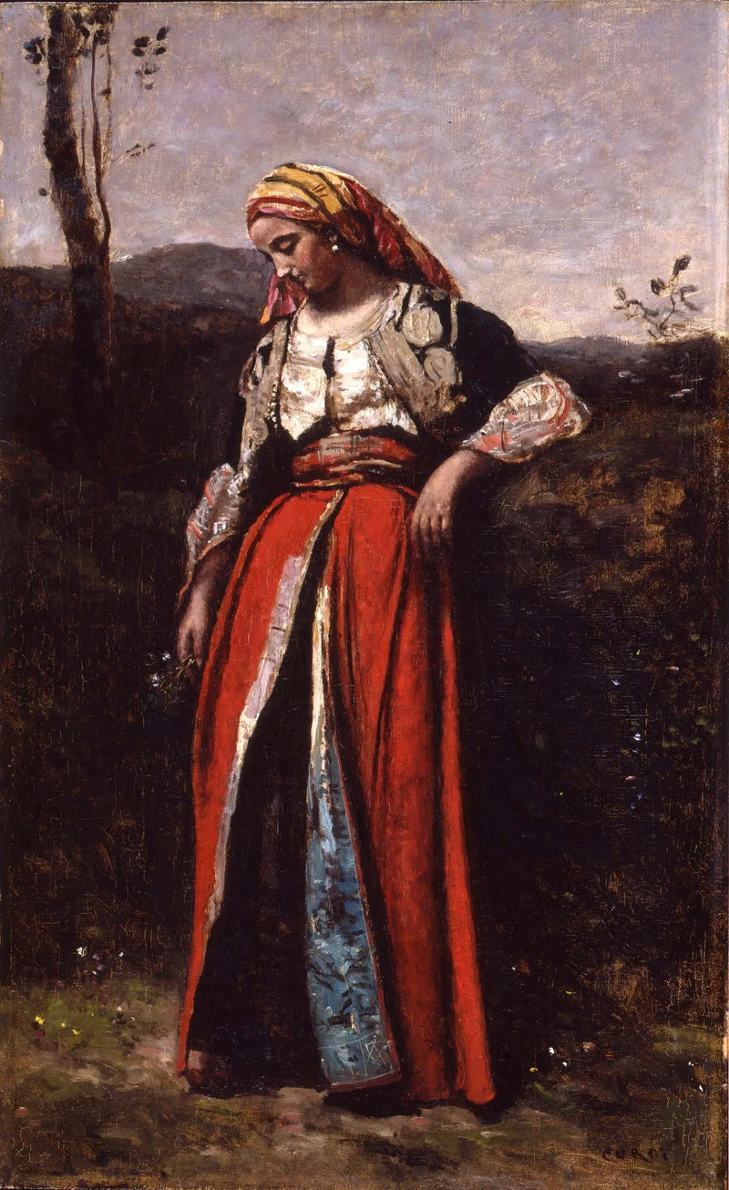 Sognatrice orientale - Jean-Baptiste Camille Corot