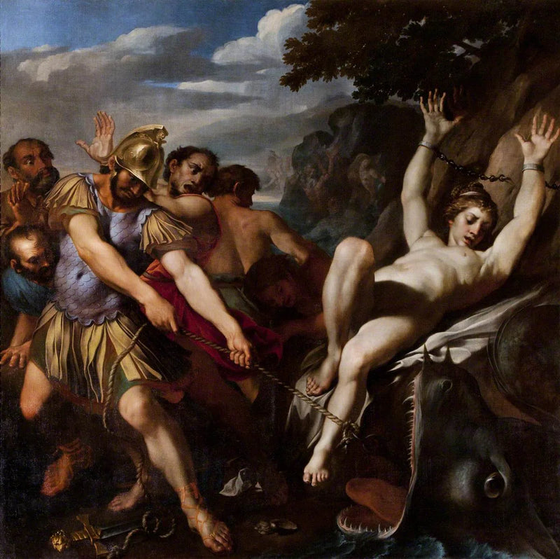 Orlando che consegna Olympia al mostro marino - Ludovico Carracci