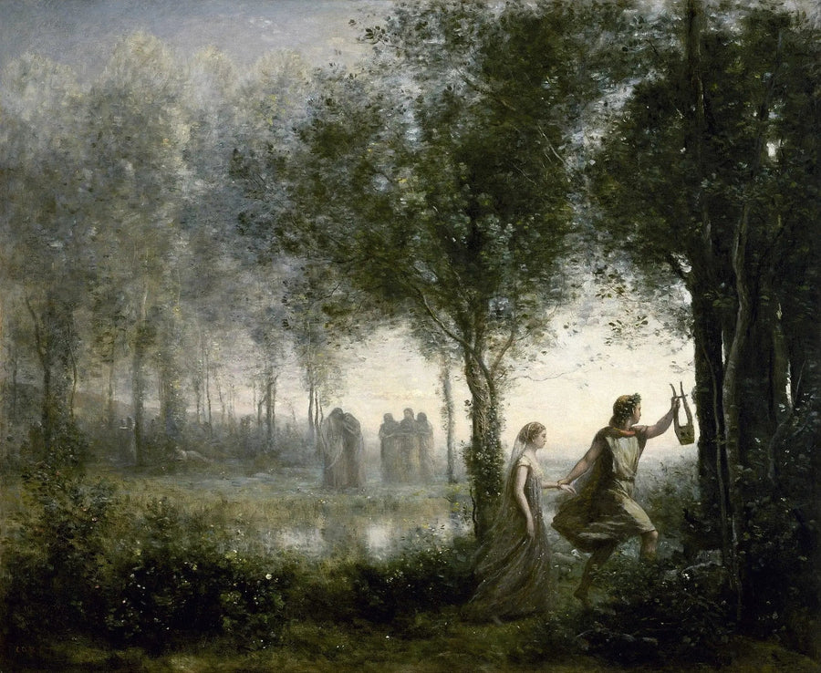 Orfeo che remava Euridice degli inferi - Jean-Baptiste Camille Corot