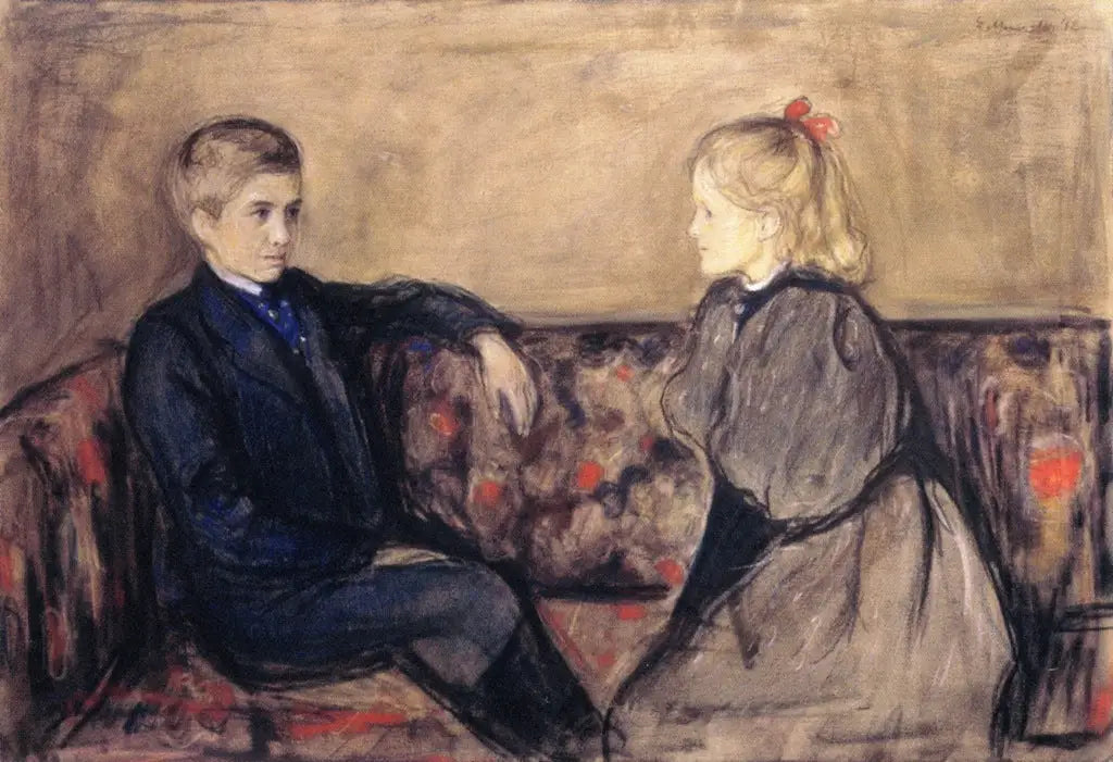 Reproduction du tableau « Oscar et Ingeborg Heiberg - Edvard Munch » par Alpha Reproduction en peinture à l’huile