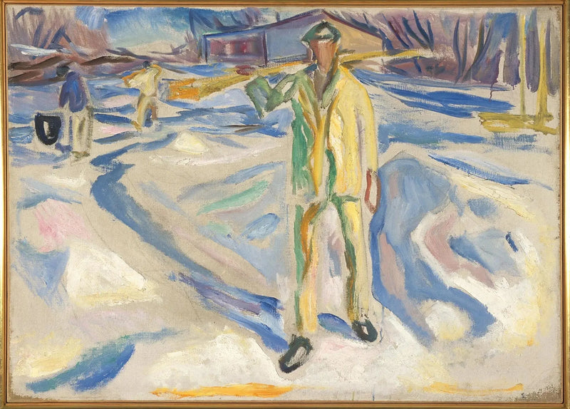 Operai edili nella neve - Edvard Munch