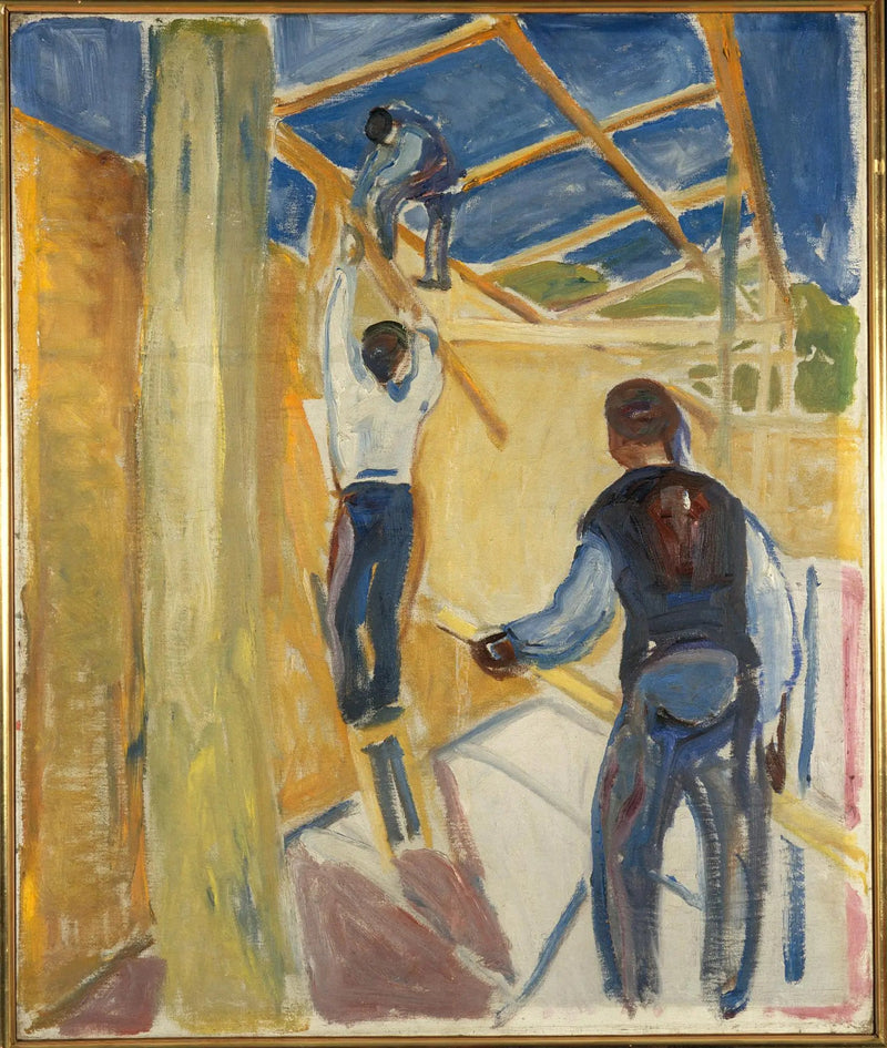 Operai edili nello studio - Edvard Munch