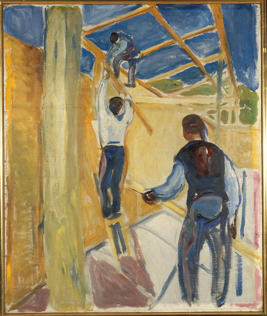Operai edili nello studio - Edvard Munch