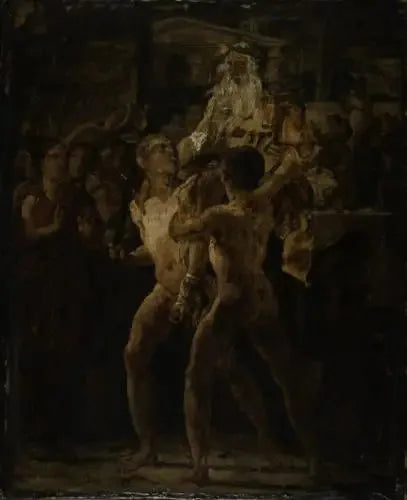 Ovation d'Homère, esquisse. Sujet antique - Théodore Géricault image 1 reproduction d’œuvre d’art à l’huile