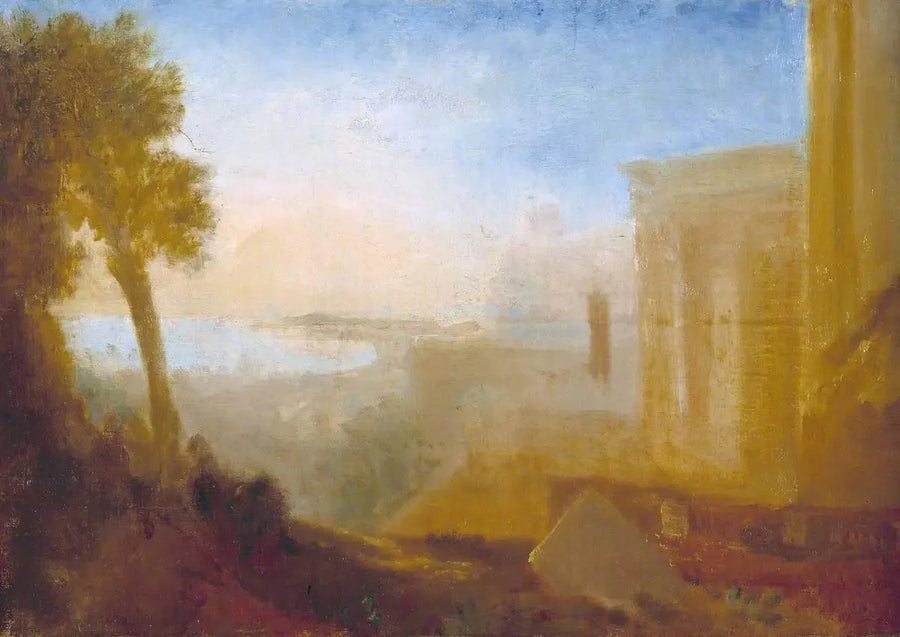 Affacciato sulla costa, con edificio classico - J. M. W. Turner