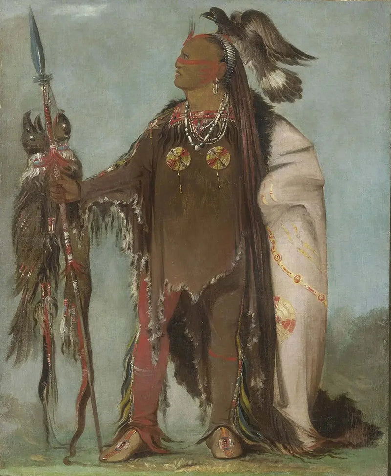 Pa-rís-ka-róu-pa, Deux corbeaux, un chef de bande - George Catlin