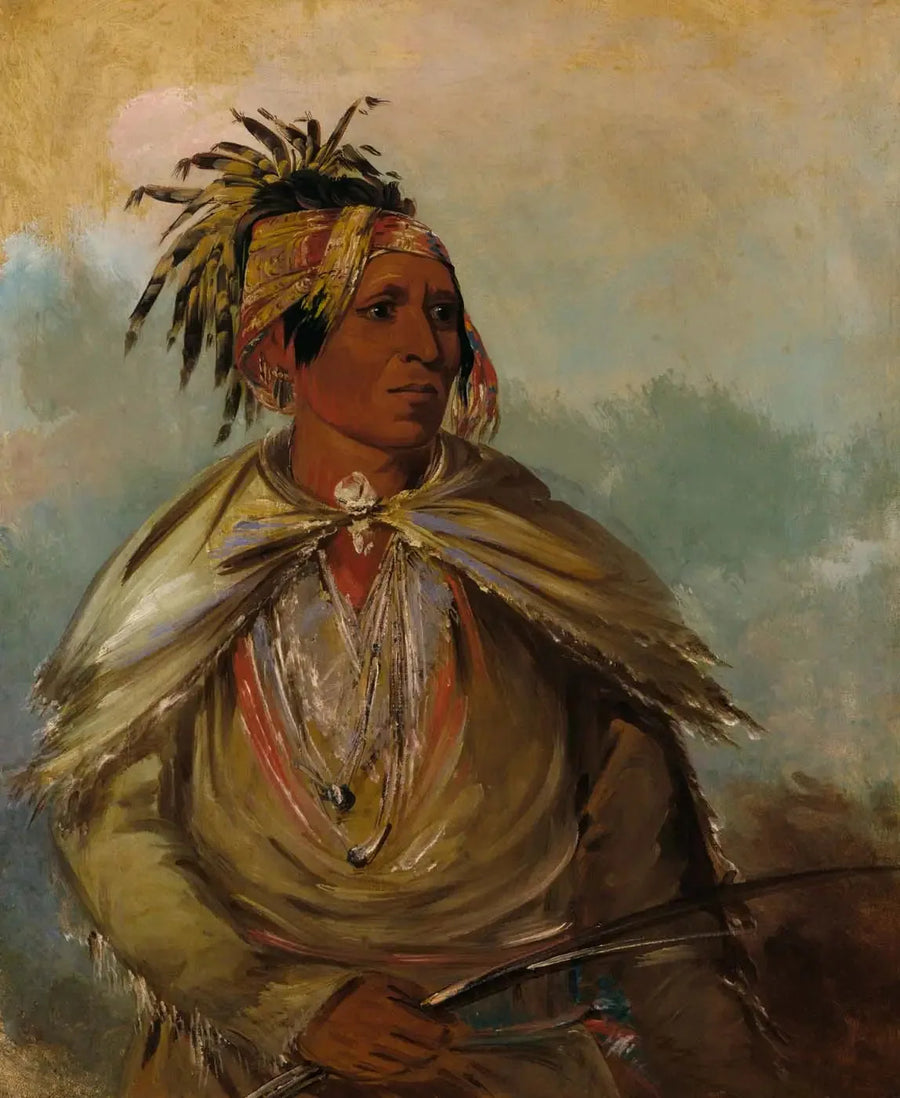 Pah-mee-ców-ee-tah, l'uomo che insegue, un capo - George Catlin