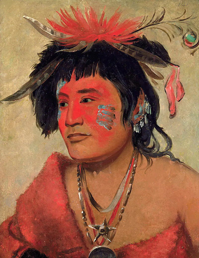 Pah-shee-náu-shaw, un guerriero - George Catlin
