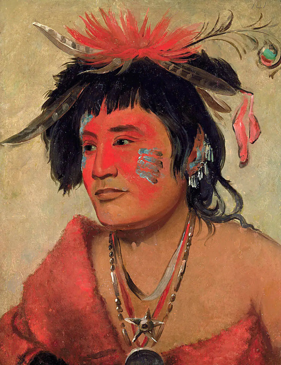 Pah-shee-náu-shaw, un guerriero - George Catlin