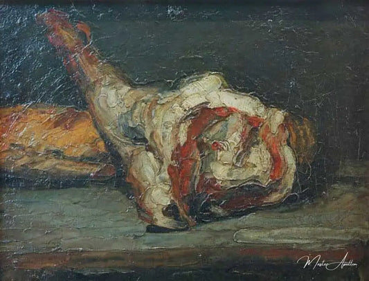 Pain et gigot d'agneau - Paul Cézanne - Reproductions de tableaux et peintures haut de gamme