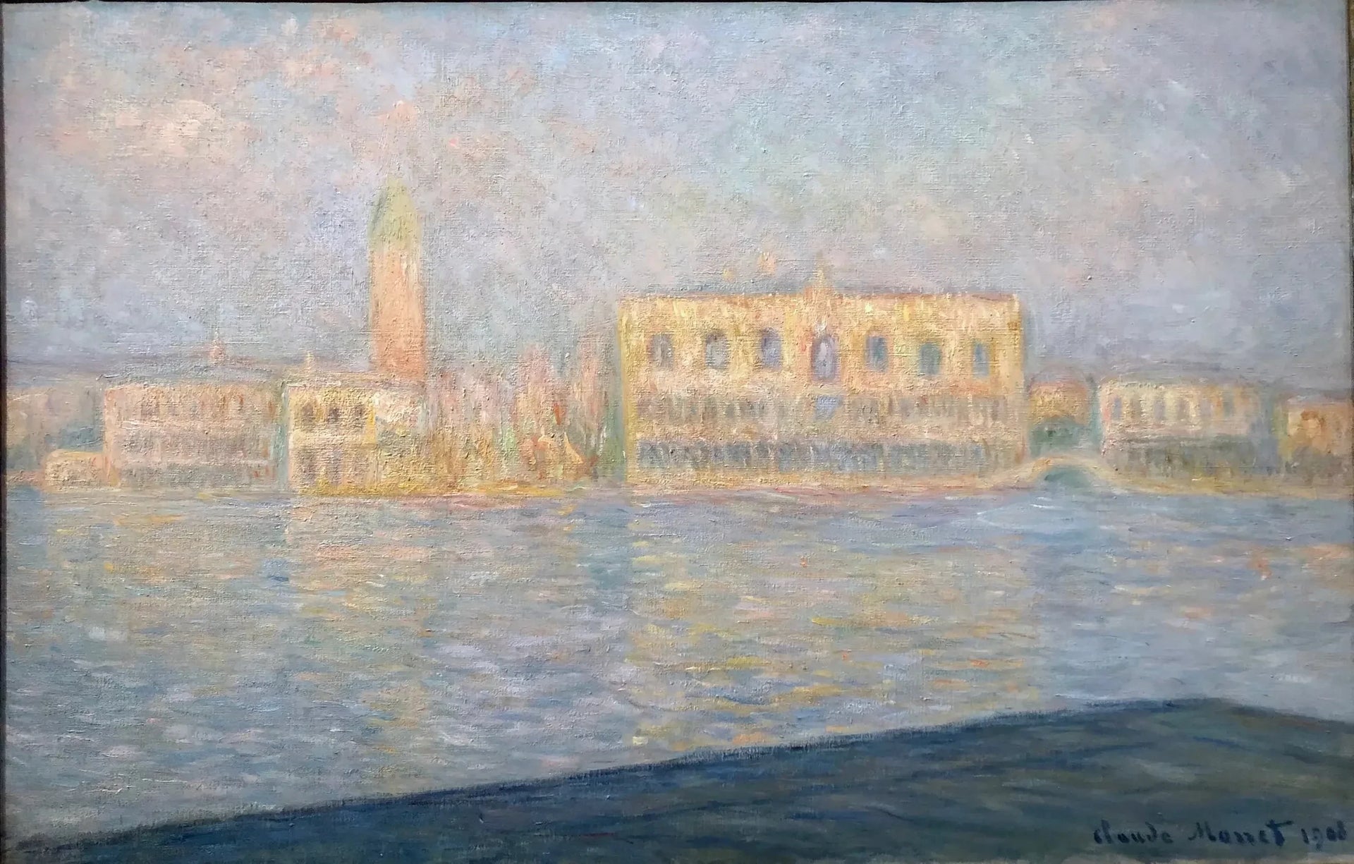 Le Palais ducal vu de Saint-Georges Majeur de Claude Monet, 1908 – Guggenheim 91.3910, Wildenstein 1756