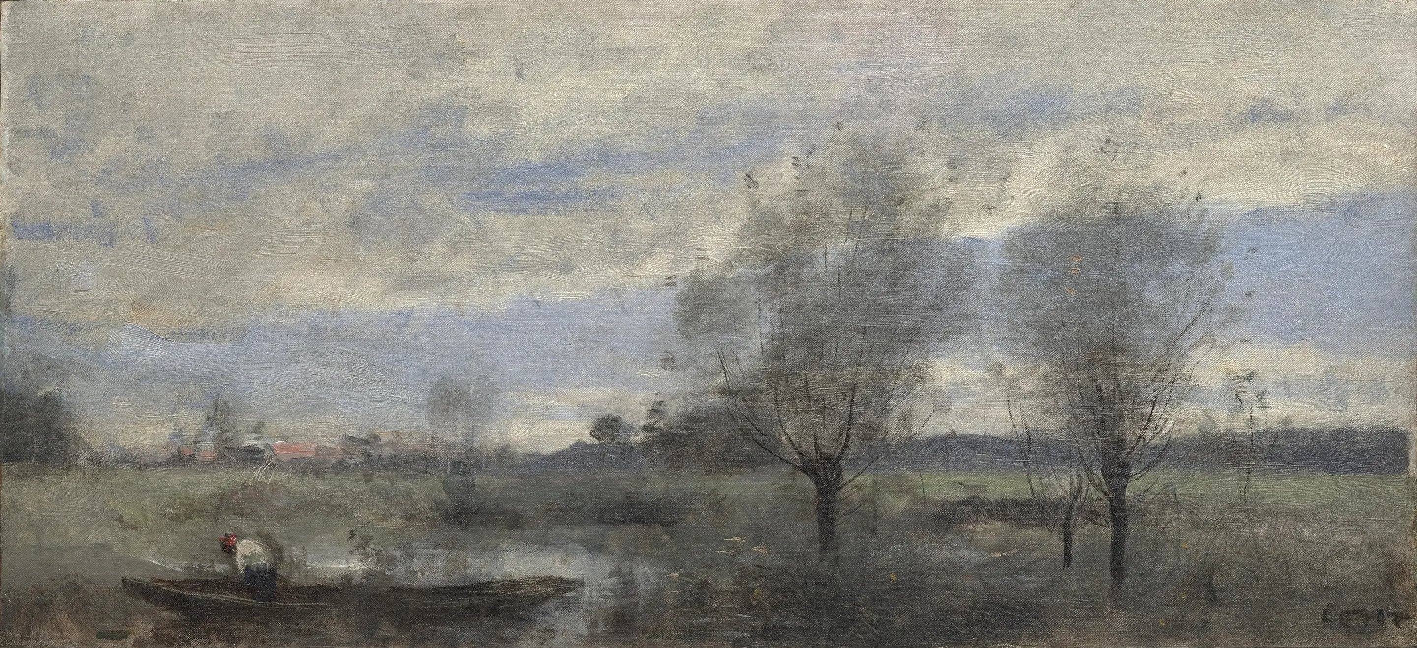 Palluel canotier dans les marais - Jean-Baptiste Camille Corot - Alpha Reproduction