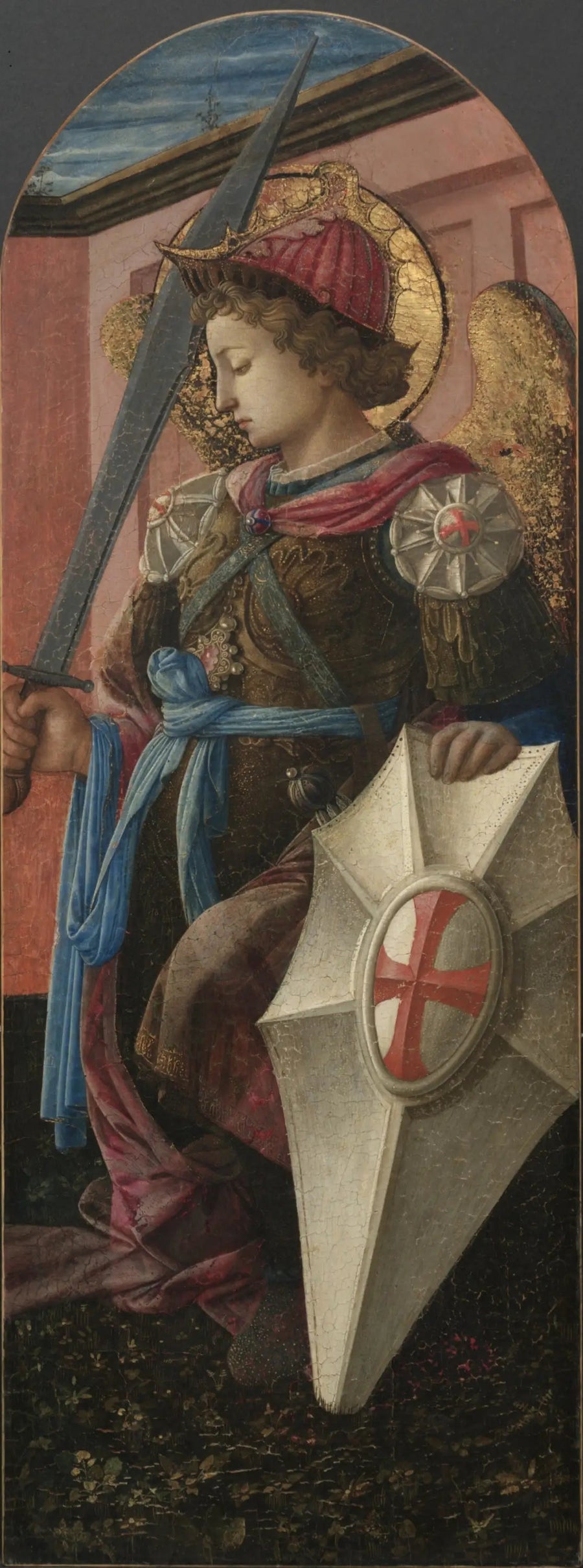 Pannello da un trittico: L'arcangelo Michele - Fra Filippo Lippi
