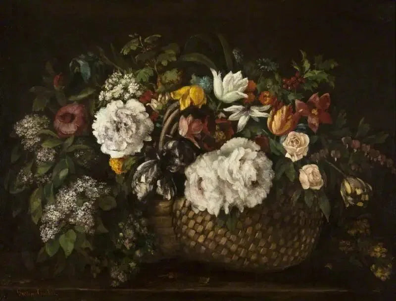 Cestini di fiori - Gustave Courbet