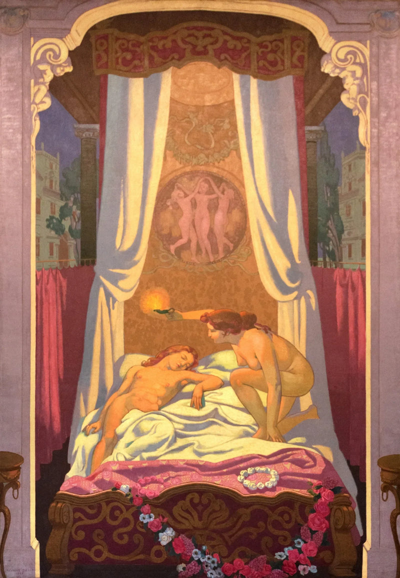 Pannello III. Psyché scopre che il suo misterioso amante è l'Amore - Maurice Denis