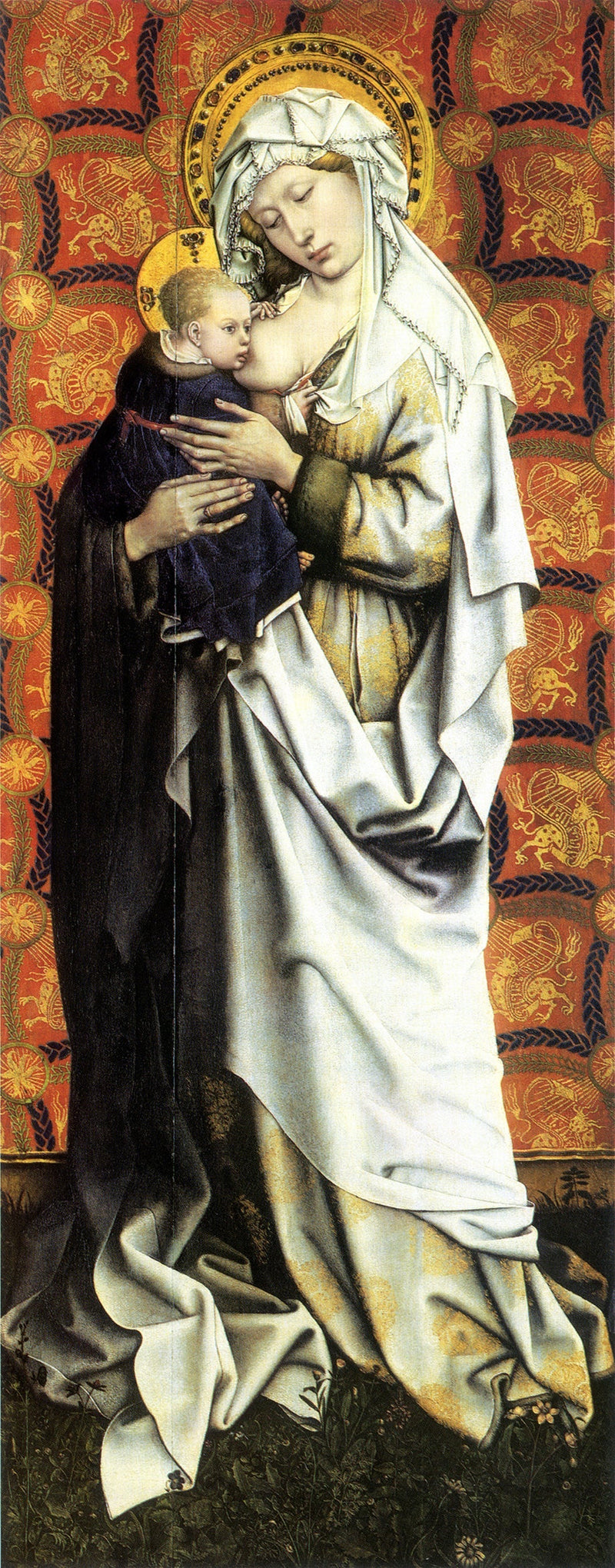 Pannelli di Flémalle : Vergine in piedi - Robert Campin