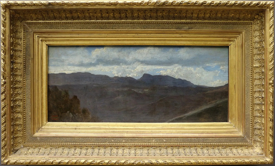 Panorama della campagna romana. I monti Prenestini visti da Olevano - Jean-Baptiste Camille Corot