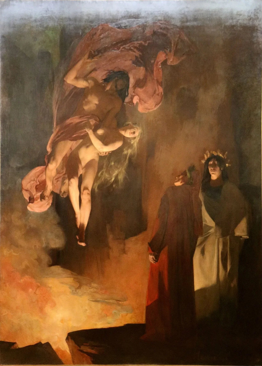 Paolo Malatesta e Francesca da Rimini negli Inferi - Henri-Jean Guillaume Martin